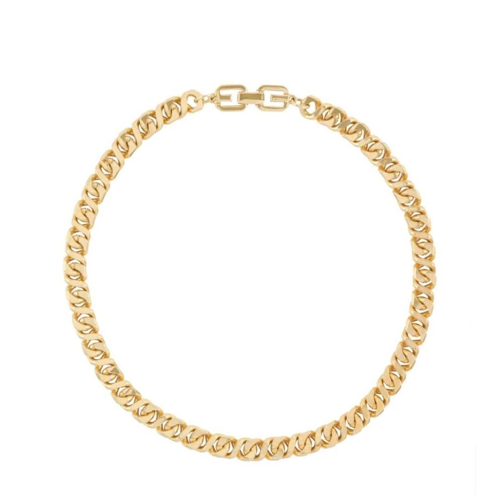 💛 Vintage Givenchy Gold Tone Curb Statement Necklace